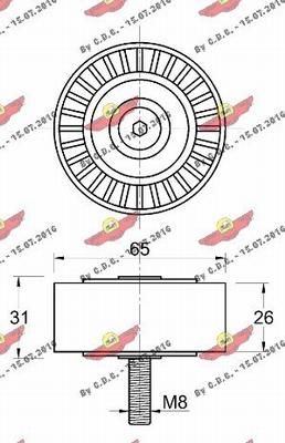 Autokit 03.82048 - Паразитний / провідний ролик, поліклиновий ремінь autocars.com.ua