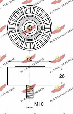 Autokit 03.82058 - Паразитний / провідний ролик, поліклиновий ремінь autocars.com.ua