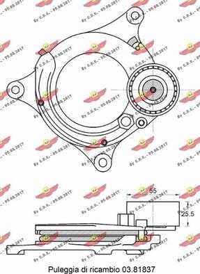 Autokit 03.82075 - Натягувач ременя, клинові зуб. autocars.com.ua