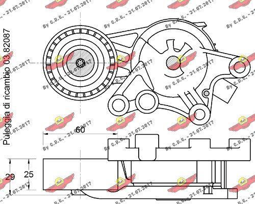 Autokit 03.82083 - Паразитний / провідний ролик, поліклиновий ремінь autocars.com.ua