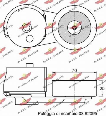 Autokit 03.82094 - Паразитний / провідний ролик, поліклиновий ремінь autocars.com.ua