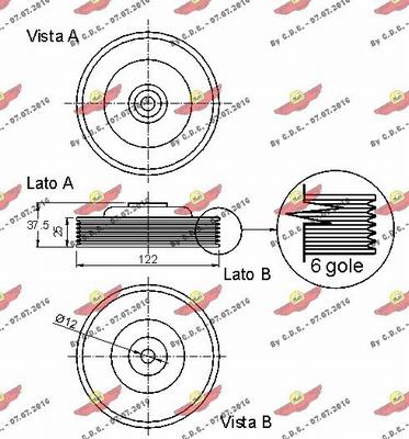 Autokit 03.90085 - Ремінний шків, колінчастий вал autocars.com.ua