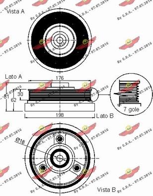 Autokit 03.90231 - Ремінний шків, колінчастий вал autocars.com.ua