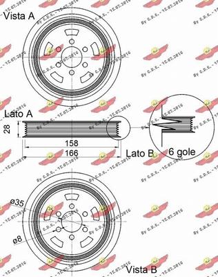 Autokit 03.90295 - Ремінний шків, колінчастий вал autocars.com.ua