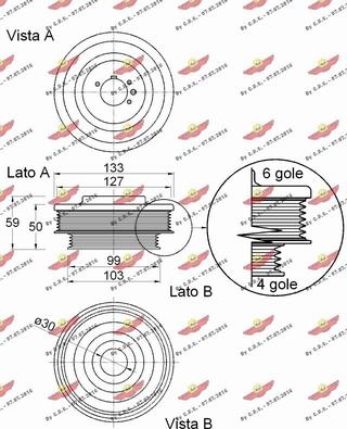 Autokit 03.90315 - Ремінний шків, колінчастий вал autocars.com.ua