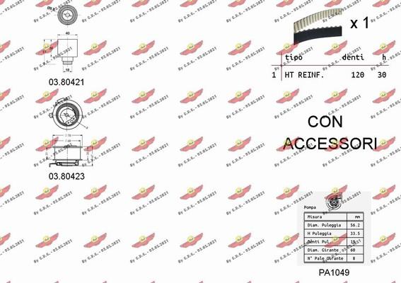 Autokit 04.5056PA3 - Водяной насос + комплект зубчатого ремня autodnr.net