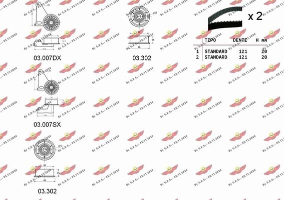 Autokit 04.5078 - Комплект ременя ГРМ autocars.com.ua