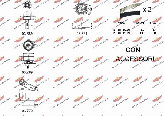 Autokit 04.5108 - Комплект ременя ГРМ autocars.com.ua