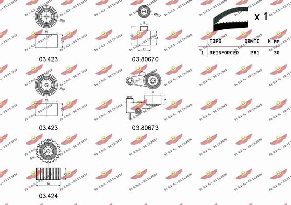 Autokit 04.5184 - Комплект ремня ГРМ autodnr.net