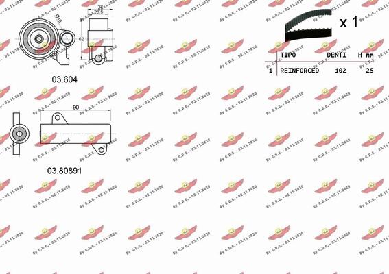 Autokit 04.5253C - Комплект ременя ГРМ autocars.com.ua