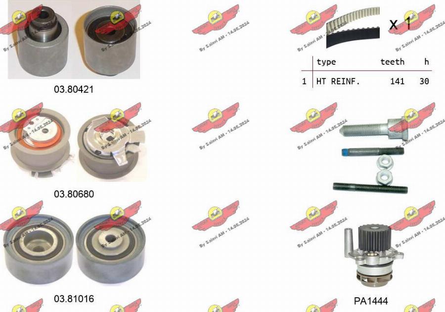 Autokit 04.5279PA2 - Водяной насос + комплект зубчатого ремня autodnr.net