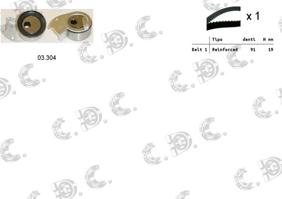 Autokit 04.5332 - Комплект ременя ГРМ autocars.com.ua