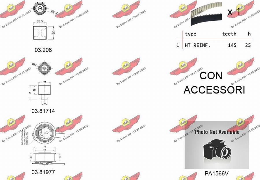 Autokit 04.5355PA2 - Водяний насос + комплект зубчатого ременя autocars.com.ua