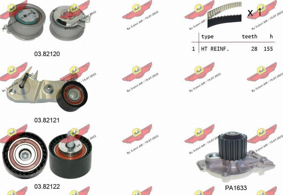 Autokit 04.5481PA - Водяной насос + комплект зубчатого ремня autodnr.net