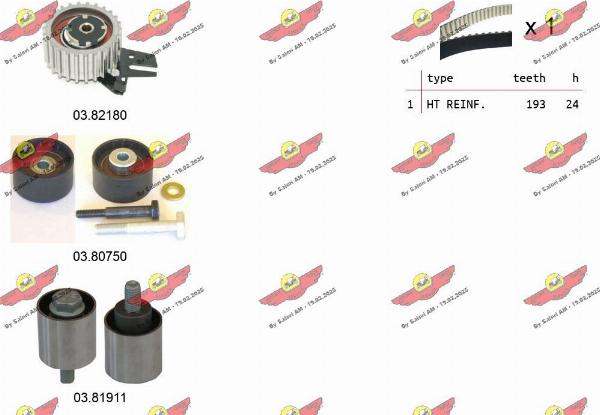 Autokit 04.5504 - Комплект ременя ГРМ autocars.com.ua