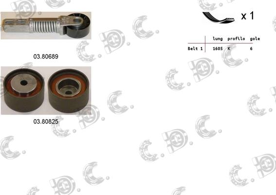 Autokit 060003 - Поликлиновый ременный комплект autodnr.net