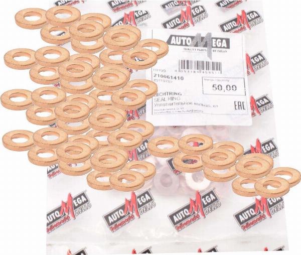 Automega 210061410 - Кільце ущільнювача, клапанна форсунка autocars.com.ua