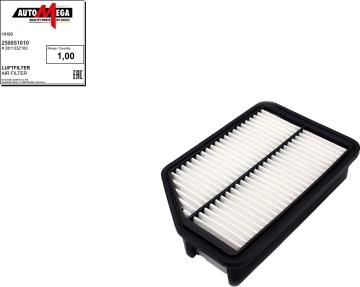 Automega 250051610 - Повітряний фільтр autocars.com.ua