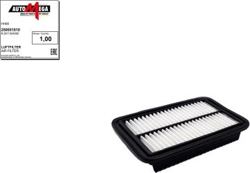 Automega 250051810 - Повітряний фільтр autocars.com.ua
