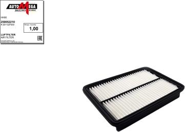 Automega 250052210 - Повітряний фільтр autocars.com.ua