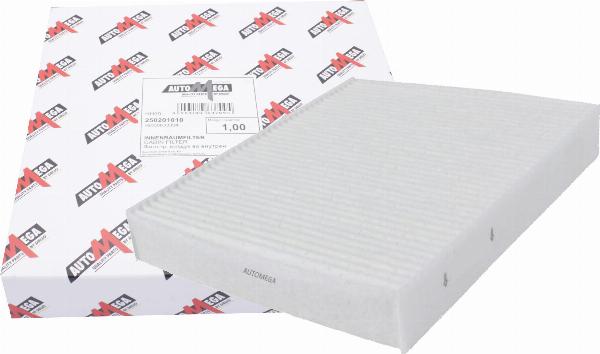 Automega 250201010 - Фільтр, повітря у внутрішній простір autocars.com.ua