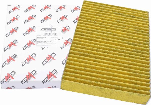 Automega 250203610 - Фільтр, повітря у внутрішній простір autocars.com.ua