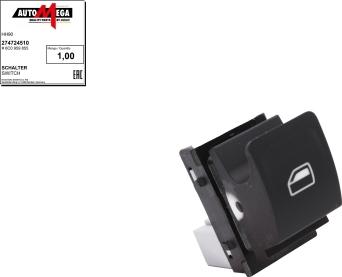Automega 274724510 - Вимикач, стеклолод'емнік autocars.com.ua