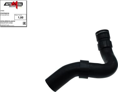 Automega 274752210 - Шланг радіатора autocars.com.ua