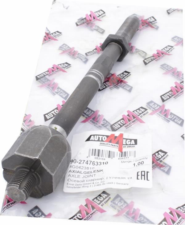 Automega 274763310 - Осьовий шарнір, рульова тяга autocars.com.ua