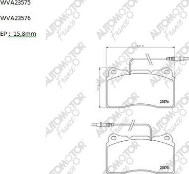 Automotor France PBP2009 - Тормозные колодки, дисковые, комплект autodnr.net