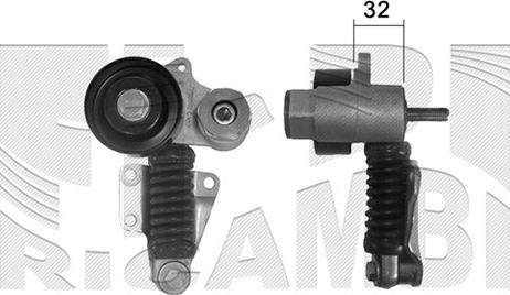 Autoteam A03172 - Натягувач ременя, клинові зуб. autocars.com.ua