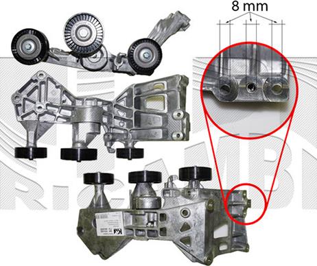 Autoteam A08840 - Натяжитель, поликлиновый ремень autodnr.net