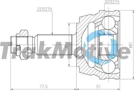 Autoteam G400815 - Шарнірний комплект, ШРУС, приводний вал autocars.com.ua