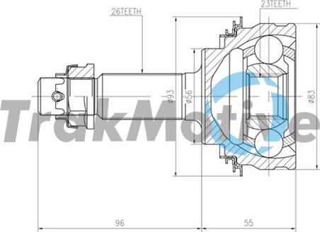 Autoteam G400816 - Шарнирный комплект, ШРУС, приводной вал autodnr.net