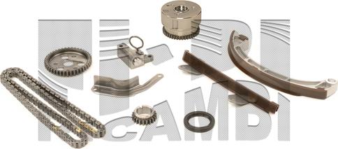 Autoteam KCA305 - Комплект ланцюга приводу распредвала autocars.com.ua