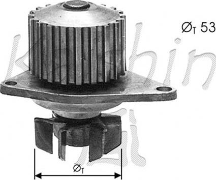 Autoteam WPA344 - Водяний насос autocars.com.ua