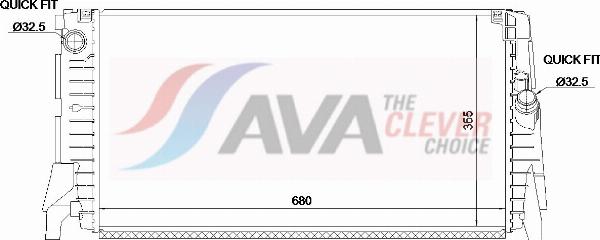 AVA BW2655 - Радіатор, охолодження двигуна autocars.com.ua