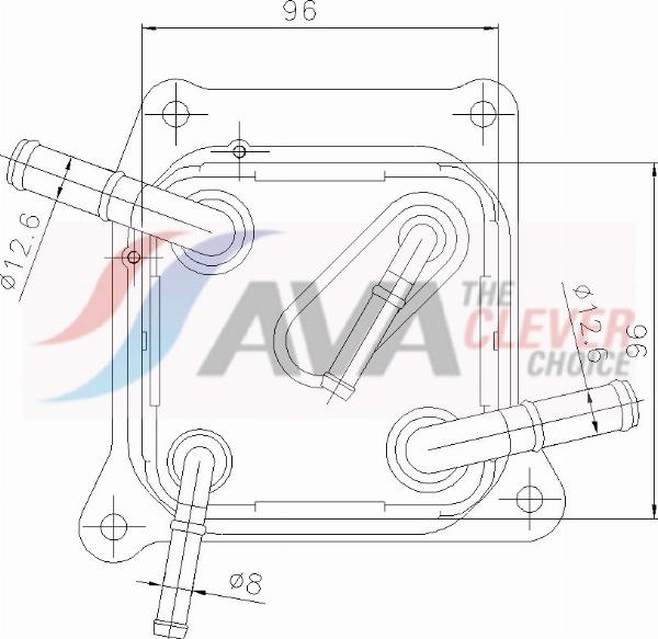 AVA DN3542 - Масляний радіатор, автоматична коробка передач autocars.com.ua