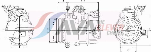 AVA FDAK731 - Компресор, кондиціонер autocars.com.ua