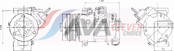 AVA FDAK732 - Компресор, кондиціонер autocars.com.ua