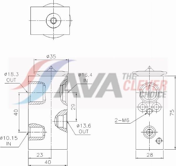 AVA FT1491 - Розширювальний клапан, кондиціонер autocars.com.ua