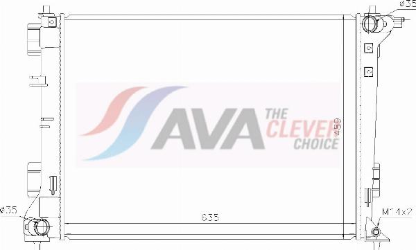 AVA HY2612 - Радіатор, охолодження двигуна autocars.com.ua