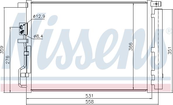 AVA KA5356D - Конденсатор, кондиціонер autocars.com.ua