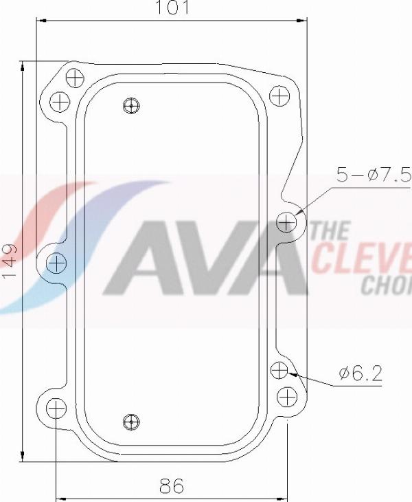 AVA MS3803 - Масляний радіатор, рухове масло autocars.com.ua
