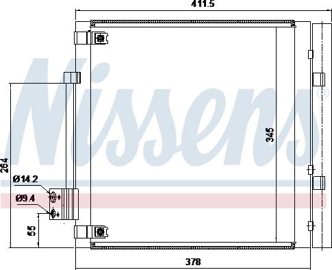 AVA TE5005D - Конденсатор, кондиціонер autocars.com.ua