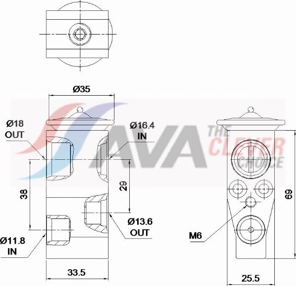 AVA VN1458 - Розширювальний клапан, кондиціонер autocars.com.ua