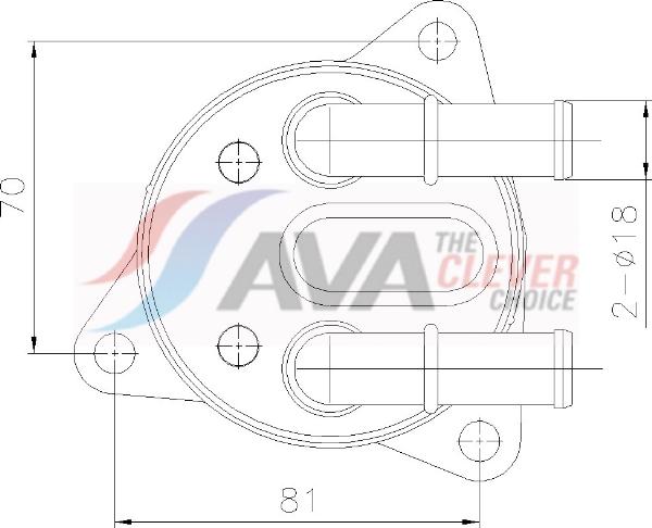 AVA VO3311 - Масляний радіатор, автоматична коробка передач autocars.com.ua