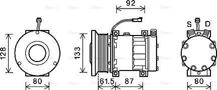 Ava Quality Cooling AGAK003 - Компресор, кондиціонер autocars.com.ua