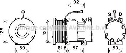 Ava Quality Cooling AGK003 - Компресор, кондиціонер autocars.com.ua