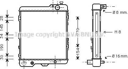 Ava Quality Cooling AI 2038 - Радіатор, охолодження двигуна autocars.com.ua